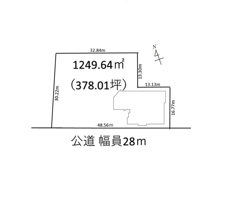 【深谷市東方町　土地】土地面積約378坪！国道沿いで集客の見込める店舗用地 