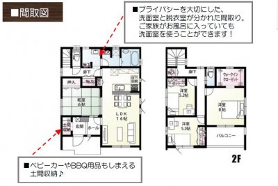 【建物完成済】八基小・豊里中学校区域、土地面積広々94坪、カースペース5台可能な新築分譲住宅～深谷市下手計全2区画の1号棟～