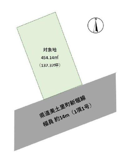 【熊谷市美土里町　土地】土地面積約137坪！南道路で陽当たり良好な売地 