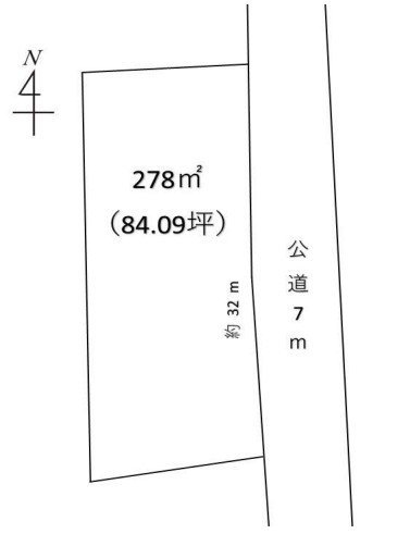 【深谷市稲荷町北　土地】陽当たり良好な土地面積広々約84坪 