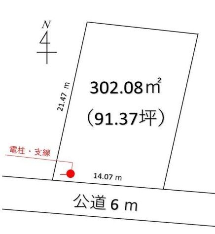 【深谷市常盤町　土地】南道路で陽当たり良好！土地面積広々91坪 