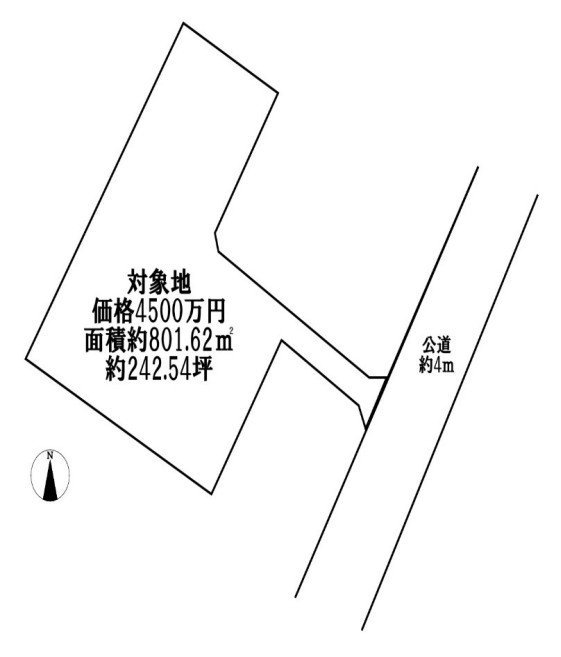 【深谷市上野台　土地】土地面積広々約242坪！建築条件なしの売地 